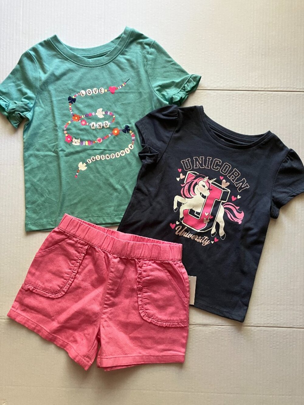 4 Wonder Nation T-Shirts & 4T Garanimals Pull-On Shorts